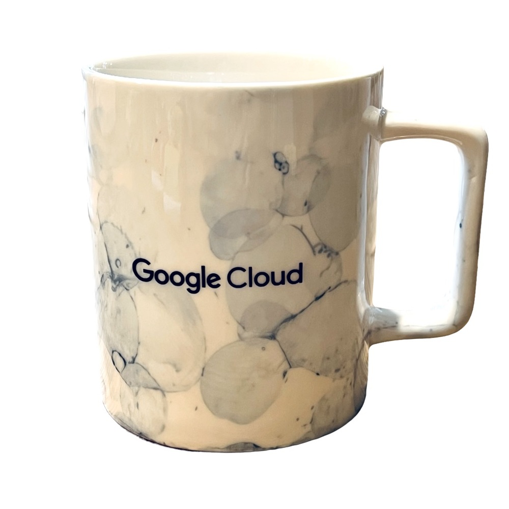 Google Cloud Blue & White Bubble Print Collector Mug